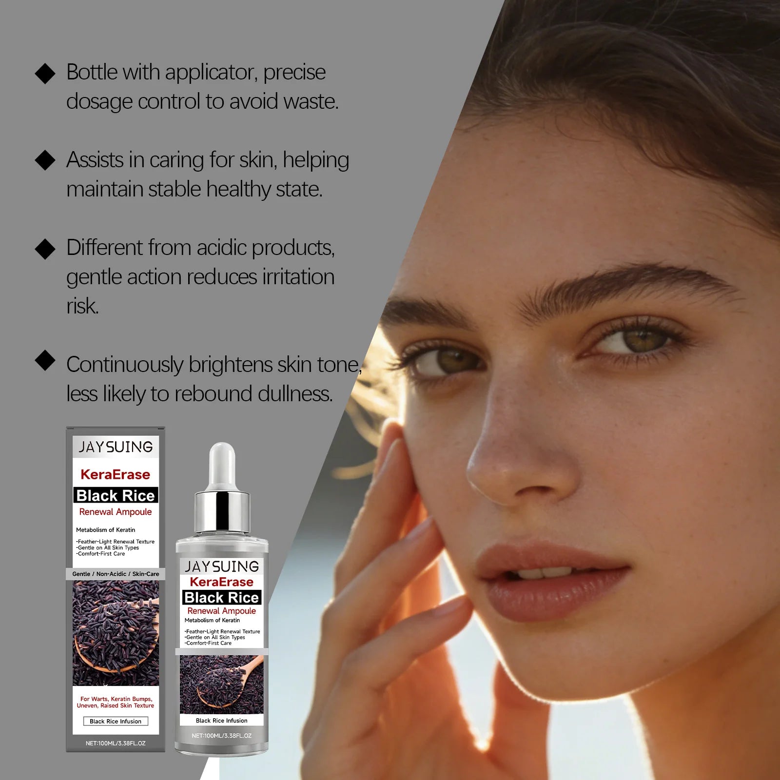 Black Rice Essence - Gentle and Moisturizing Facial Serum for Hydrated, Smooth, and Radiant Skin Oasis Select