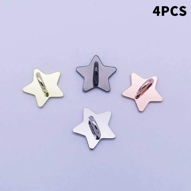 Metal Star Moon Bow Phone Charm Holder & Finger Ring Stand 2/4pc