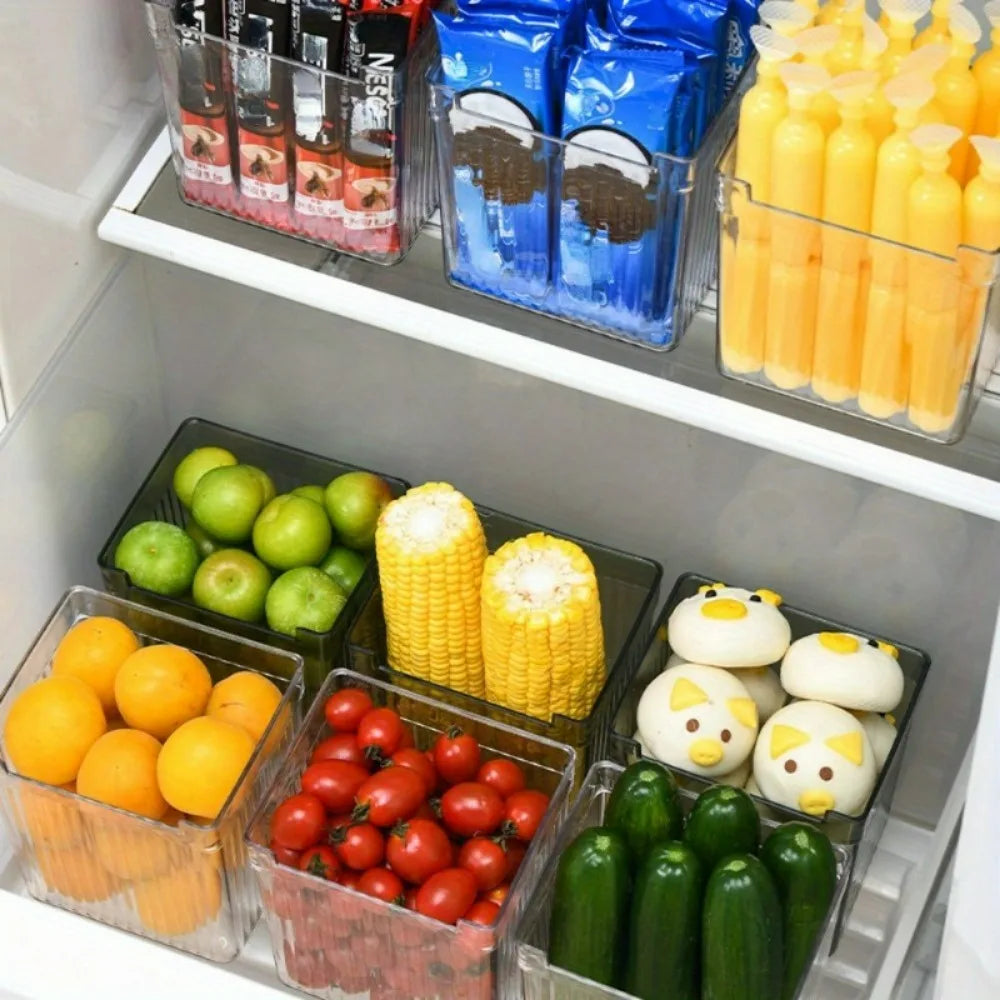 Refrigerator Side Door Organizer, Portable Transparent Food Storage Box for Fruit, Vegetable, Kitchen Organizers Accessories Oasis Select