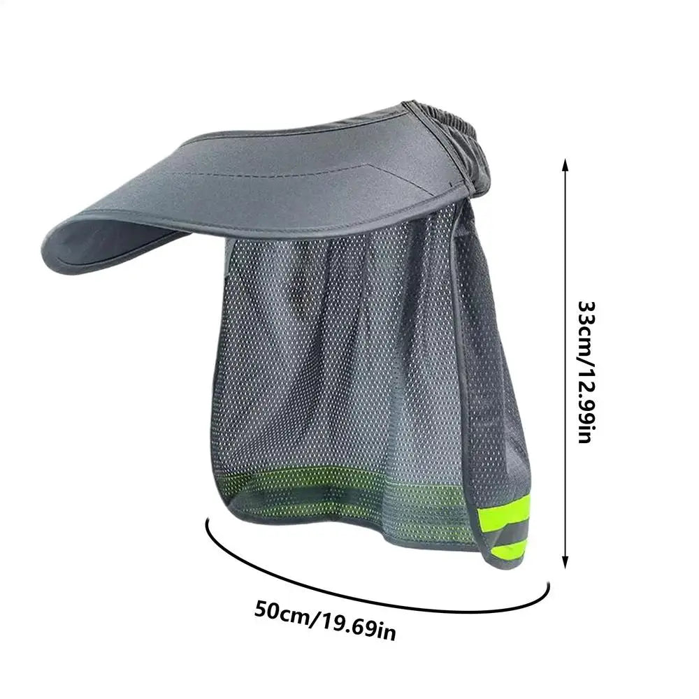 Hard Hat Visor Sun Shade Hard Hat Sun Visor Reflective Strip Protective Helmet Accessories for Warehouse Gardening Working Men Oasis Select Gray