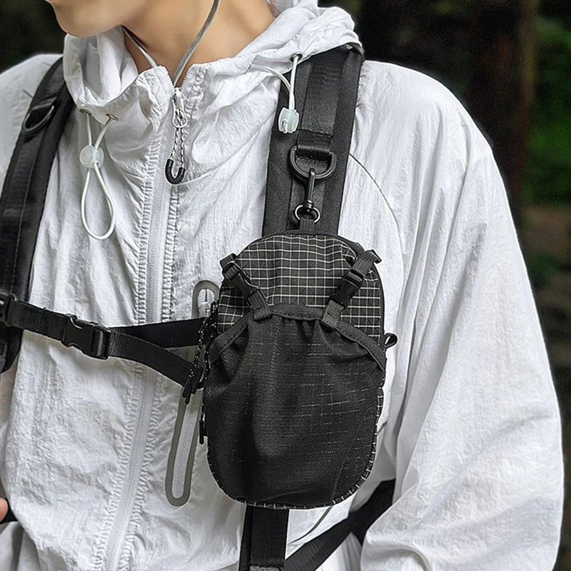 Water Bottle Holder Phone Pocket Outdoor Waterproof Adjustable Strap Nylon Backpack Shoulder Pouch for Cycling Hiking Camping Oasis Select