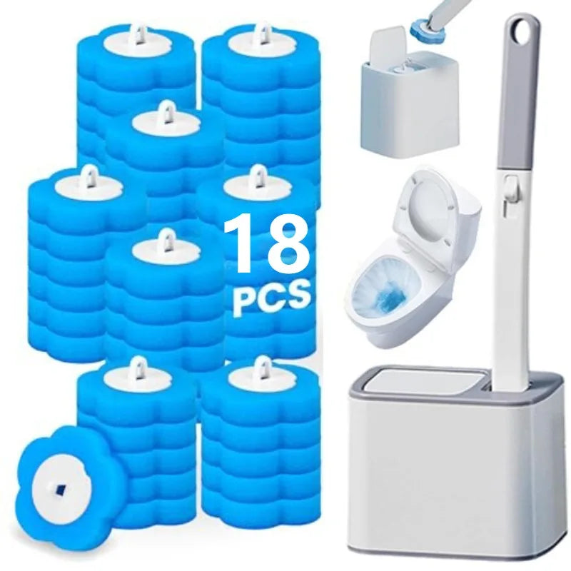 New Toilet Brush Disposable Replacement Head Cleaning Kit With Lengthened Handle Auto Lid Opening Toilet Bowl Cleaner Pad Kit Oasis Select