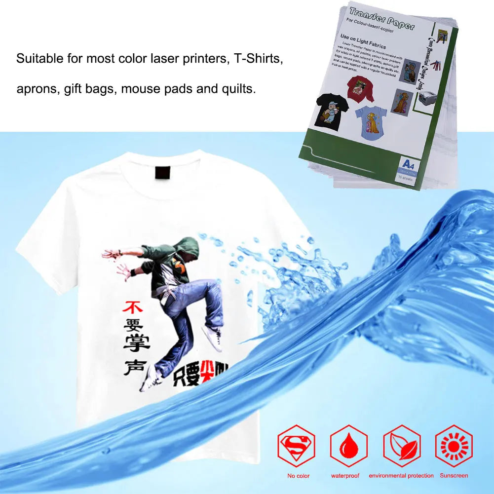 10-Pack Heat Transfer Paper for Light Fabrics – No Cutting Heat Transfer Paper Oasis Select