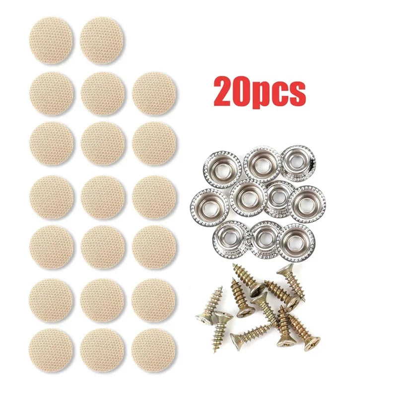 10/20/30/40pcs Car Roof Cloth Fixing Buckle Snap Rivets Retainer Car Interior Ceiling Buckles Headliner Auto Roof Metal Buckle Oasis Select beige 20pcs