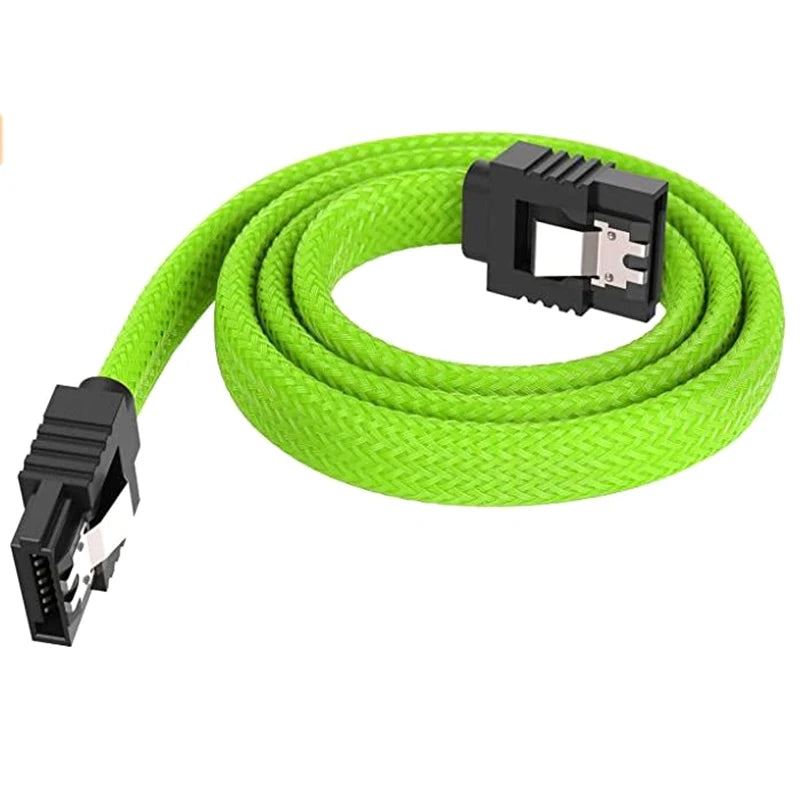 SATA 3.0 III SATA3 7pin Data Cable 6Gb/S SSD Cables HDD Hard Disk Drive Cord Line With Nylon Premium Sleeved Oasis Select A3