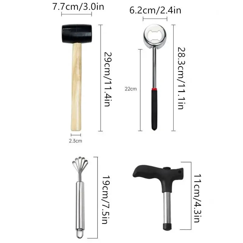 Creative Dual-Purpose Coconut Opener Hand Hole Puncher Hammer Kitchen Gadget Fresh Coconut Water Breaker Tool Oasis Select