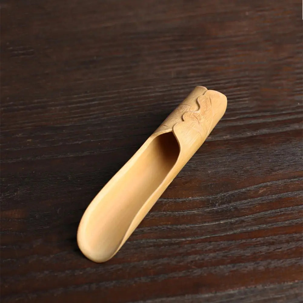 Retro Bamboo Tea Set – Spatula, Teaspoon & Tea Shovel
