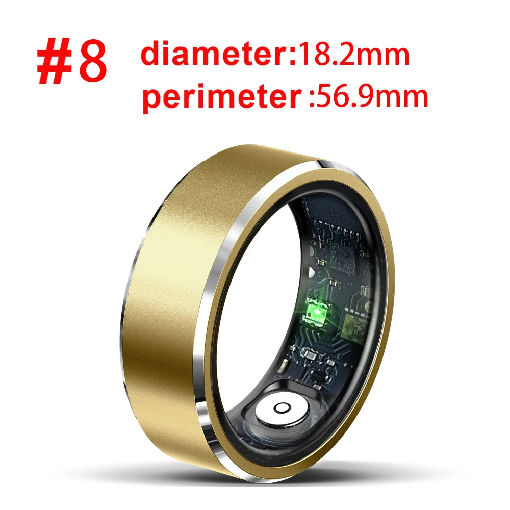 Smart Ring Bracelet Finger Digital Ring Heart Rate Monitoring Waterproof Sleep Remote Control Sports Rings Women Men Oasis Select GD 8