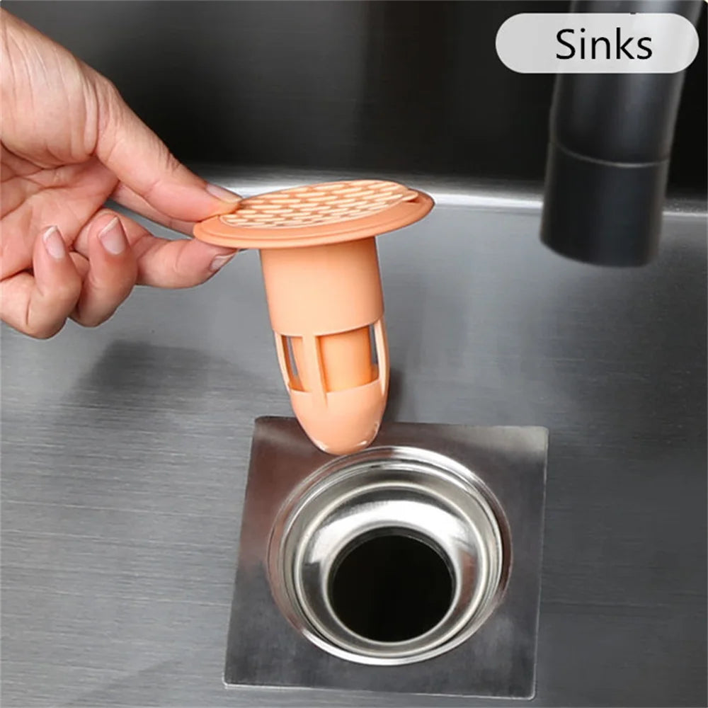 Bath Shower Floor Drain Strainer Cover Plug Trap Silicone Anti-odor Sink Bathroom Water Filter Insect Prevention Deodorant Oasis Select