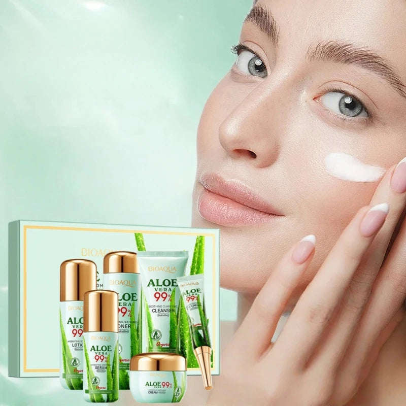 Aloe Vera 6-Piece Skincare Set – Hydrating Daily Routine
