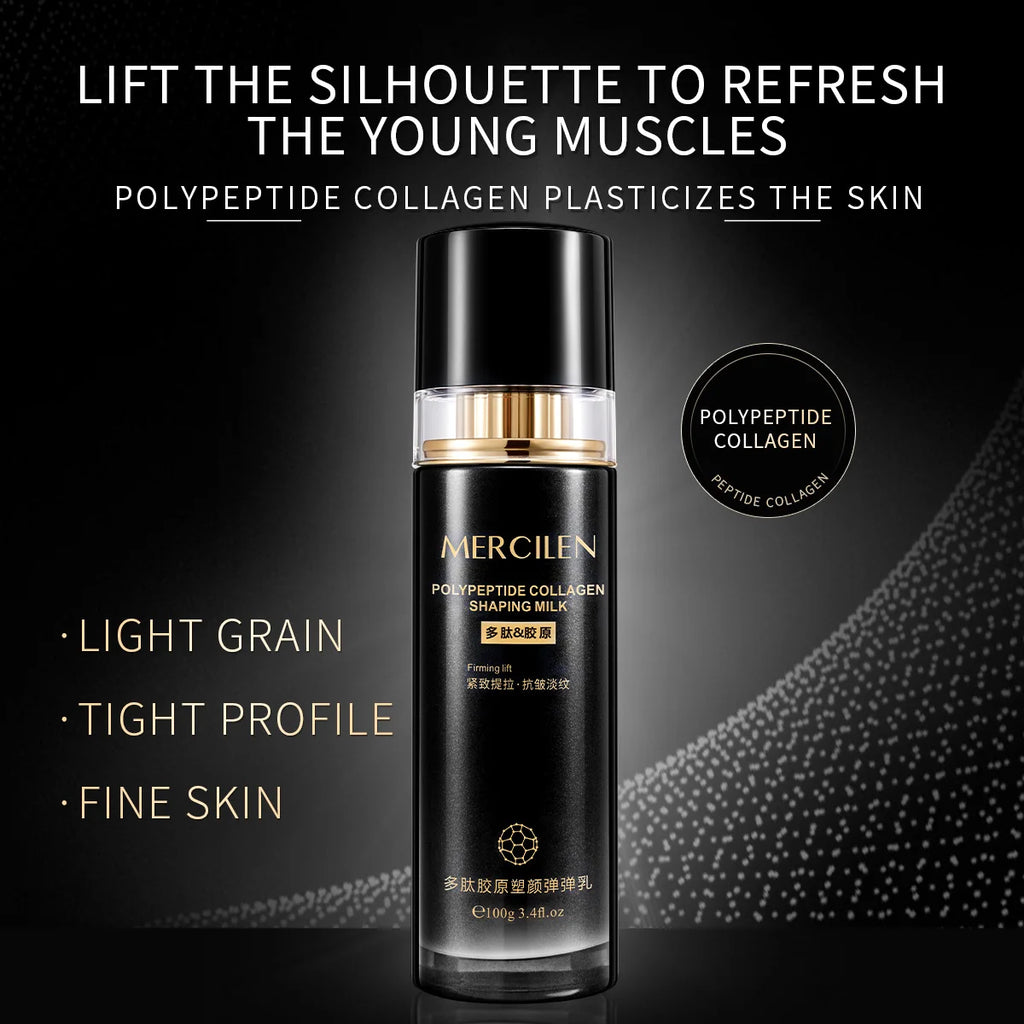 Mercilen Polypeptide Collagen Moisturizing and Elasticizing Lotion 100g, Rich in Polypeptides, Collagen, and Hyaluronic Acid, Daily Facial Skin Care Essence Lotion, Moisturizes, Nourishes, and Firms Facial Skin, Suitable for Oasis Select