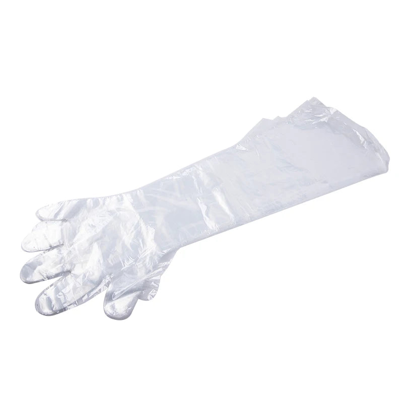 50pcs Disposable Long-Arm Veterinary Gloves | Livestock Care