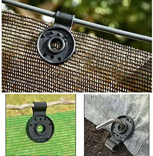 Reusable Sun Shade Clips Black Mesh Grip for Outdoor Canopy Garden Net Quick Easy Installation Wind Resistant Fasteners Oasis Select