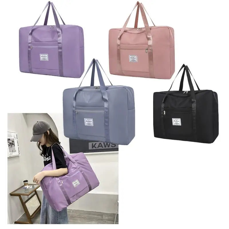 Large Capacity Functional Portable Nylon Moving Storage Bag Folding Luggage Bag Aircraft BagMulti Travel Bag Shoulder Bag Oasis Select