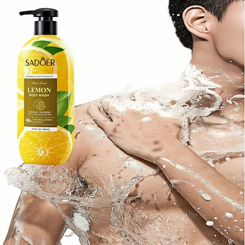 SADOER 400ml Lemon Shower Gel – Moisturizing & Hypoallergenic