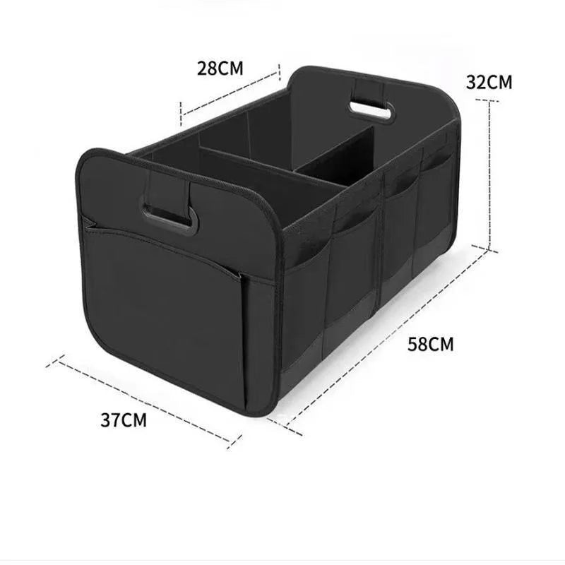 SUV Car Trunk Organizer Collapsible Storage Box 600D Oxford Fabric with Reinforced Handles Multiple Compartments for Vehicle Oasis Select