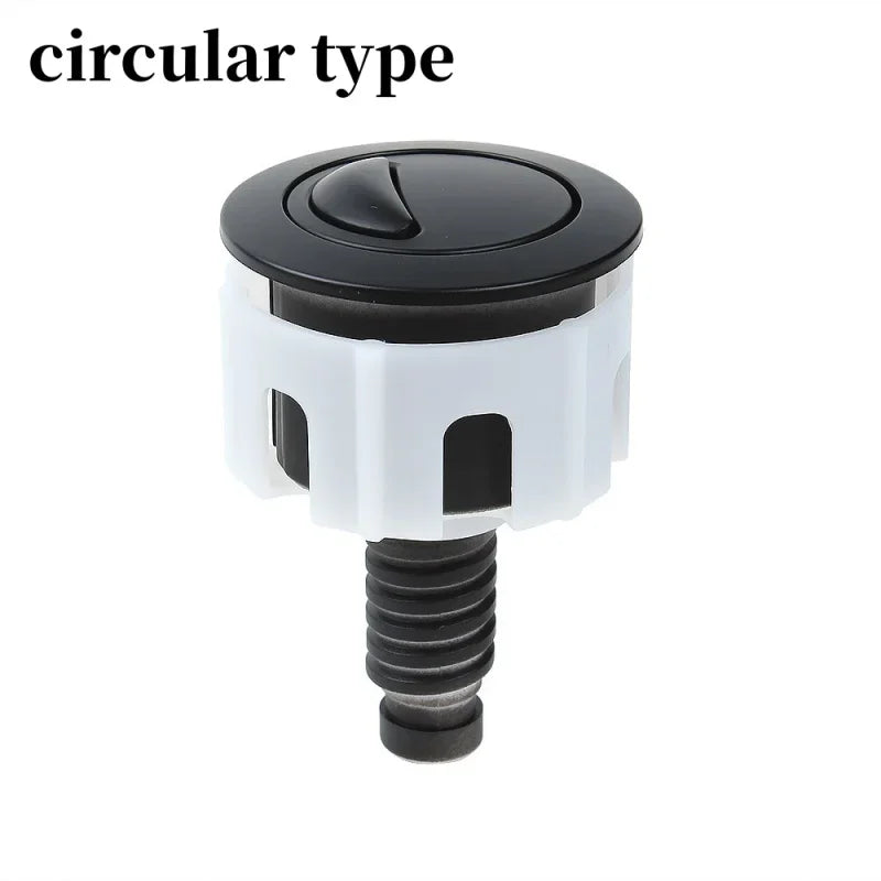 Toilet Push Button Dual Flush Water Saving Chrome Line Control Side Press Double Row Drain Valve Toilet Button Switch Parts Oasis Select circular type
