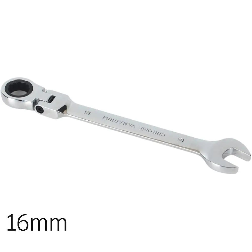 8–18mm Flexible Head Ratchet Wrench | 72-Tooth Vanadium Steel