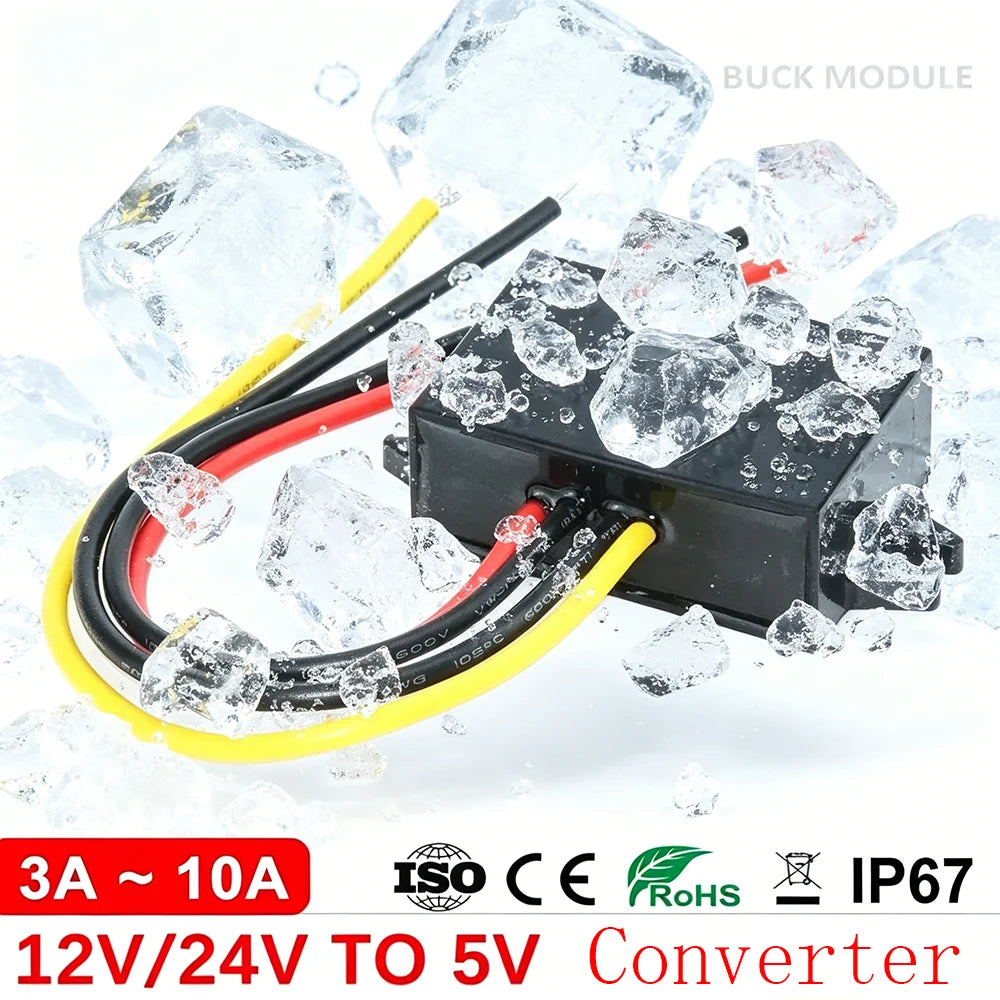24V to 5V 12V to 5V 8-36V to 5V 3A-10A Switching Power Supply DC DC Power Converter Step Down for Car LED Oasis Select