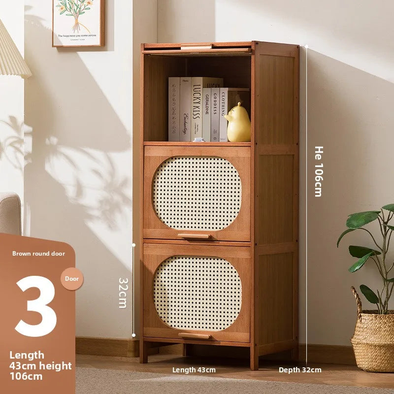 Floor-to-ceiling bookcase home living room children's wall multi-layer storage cabinet storage cabinet simple bedroom Oasis Select 43 Long Three doors