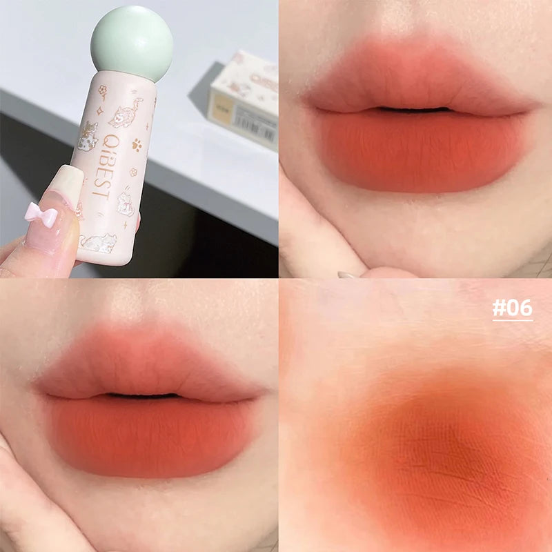 QIBEST Nude Matte Liquid Lipstick – Waterproof & Long-Lasting