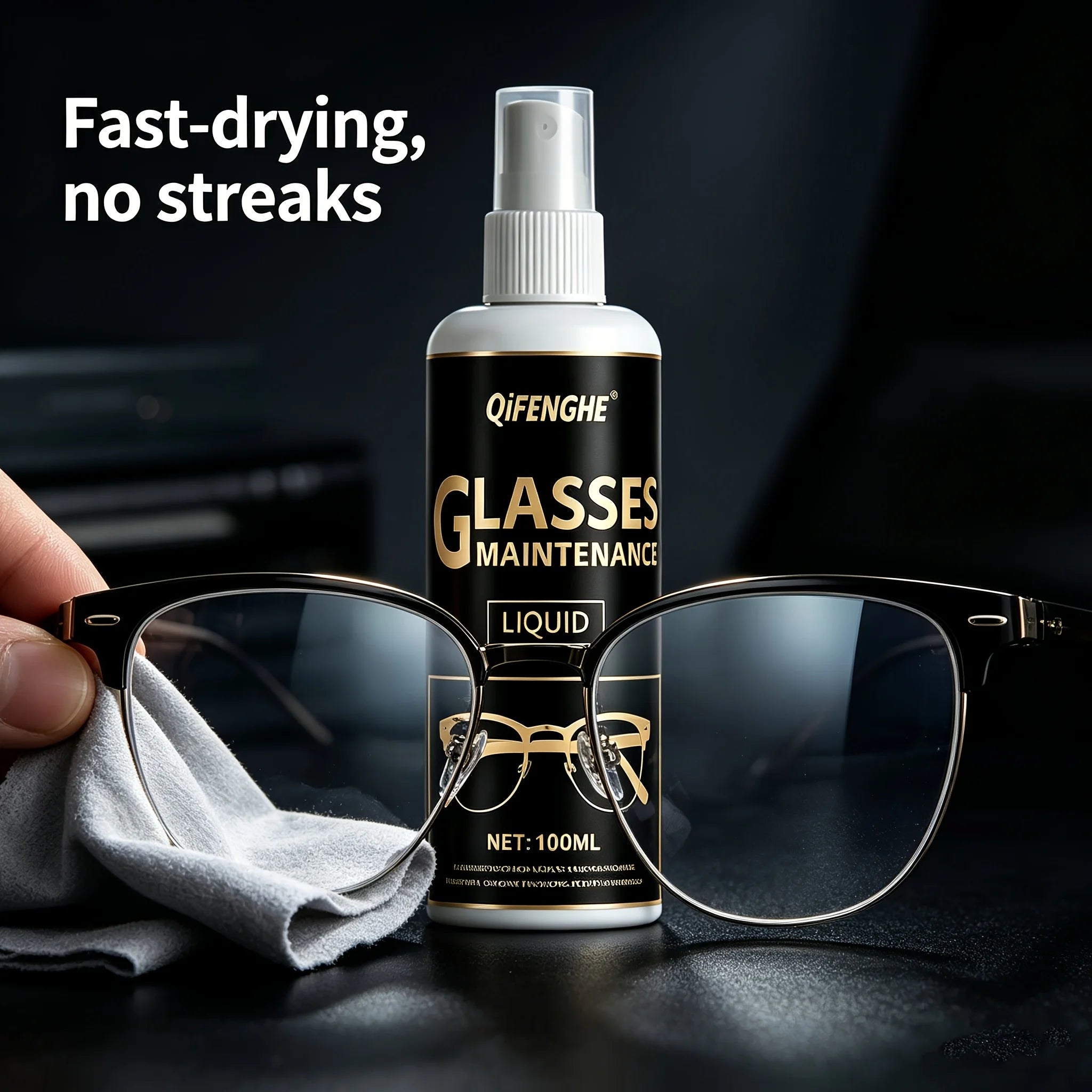 QiFENGHE Eyeglass Cleaner Spray 3.38oz – Lens & Screen Cleaner Lens Cleaning Spray Oasis Select