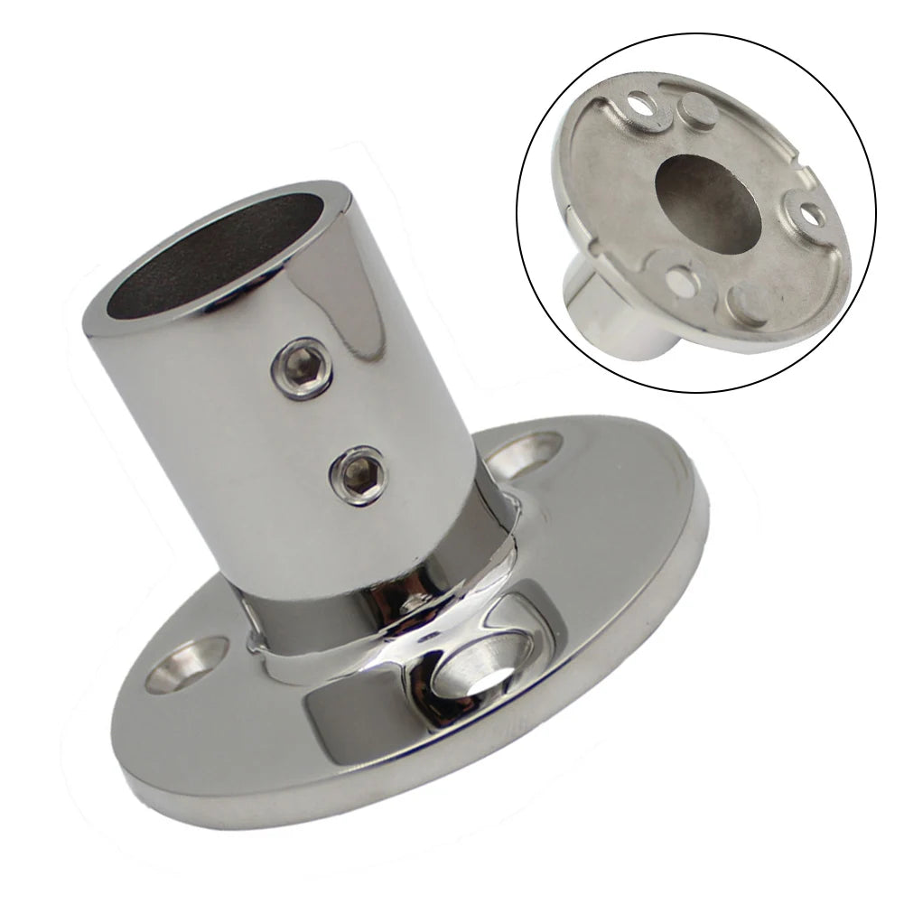 316 Stainless Steel Boat Handrail Base for Yacht Railing Fits 7/8 or 1 Tubes Designed for Harsh Marine Environments Oasis Select