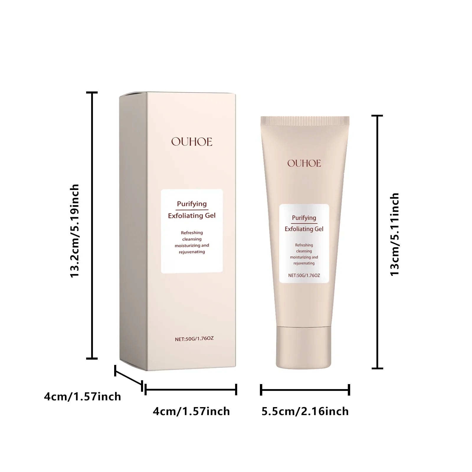 OUHOE Exfoliating Peeling Gel – Pore Cleanse & Blackhead Removal Facial Exfoliating Gel Oasis Select