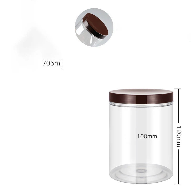PET Clear Sealed Food Storage Jar – Wide Mouth Airtight Container