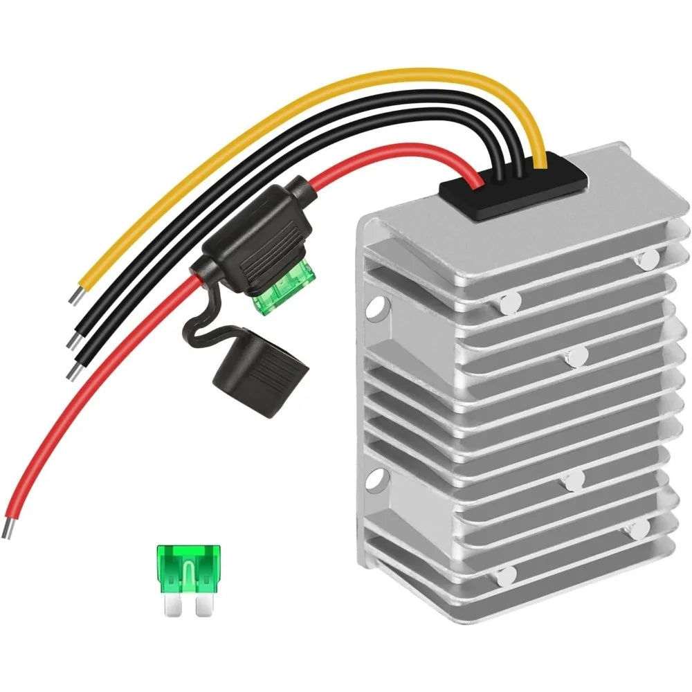 30A 360W DC 24V/36V/48V to 12V Step Down Converter Golf Cart Voltage Regulator Reducer Waterproof Buck Converter Wth Fuse Oasis Select 24V36V48 to12V 30A