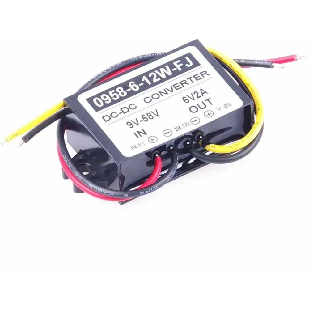 DC 12V 24V 36V 48V 9V-72V Convert to 6V 2A 12W Step Down Car Power Inverters Waterproof Power Adapters Buck Voltage Converters Oasis Select