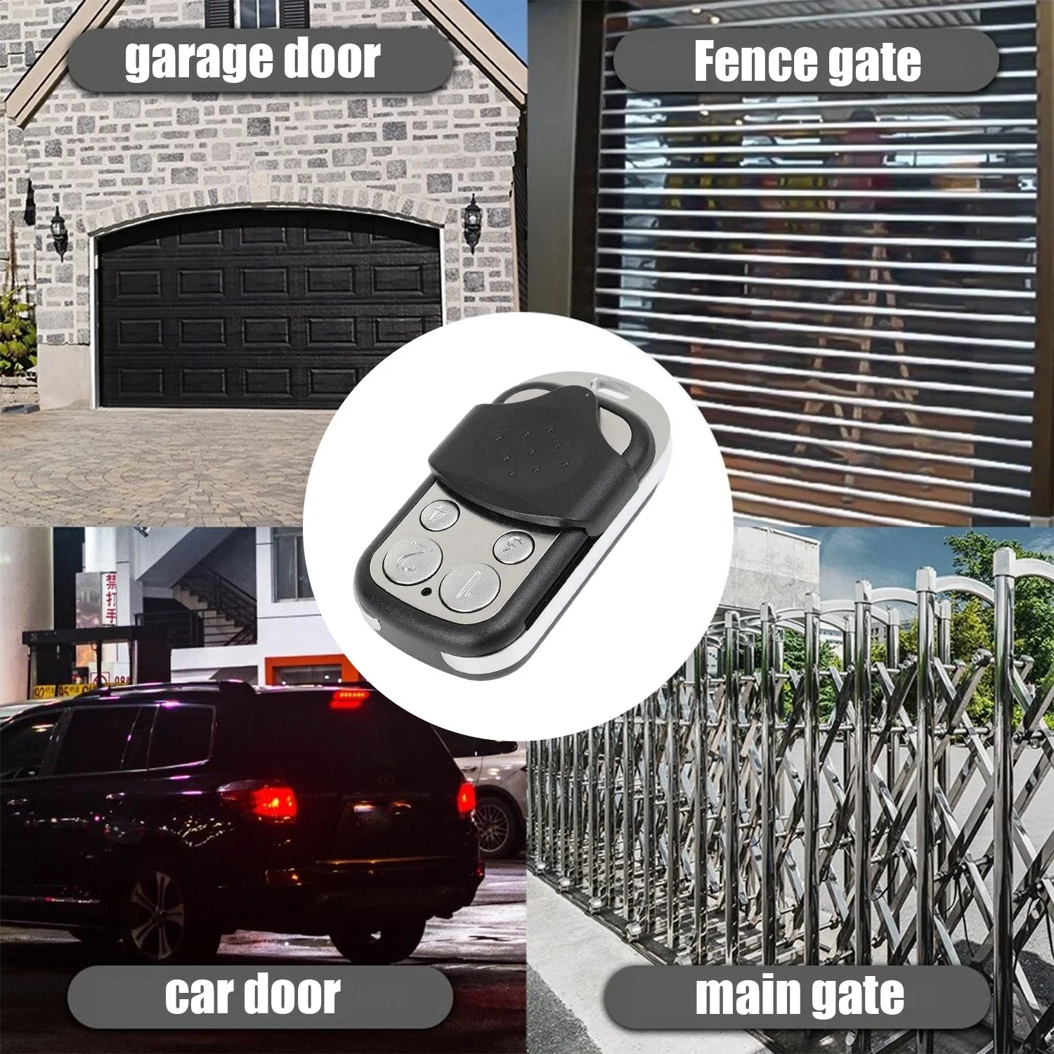 1pc Universal Mini 433MHz Smart Cloning Duplicator Key Remote Control Portable 4 Button Electric Garage Door Gate Copy Opener Oasis Select