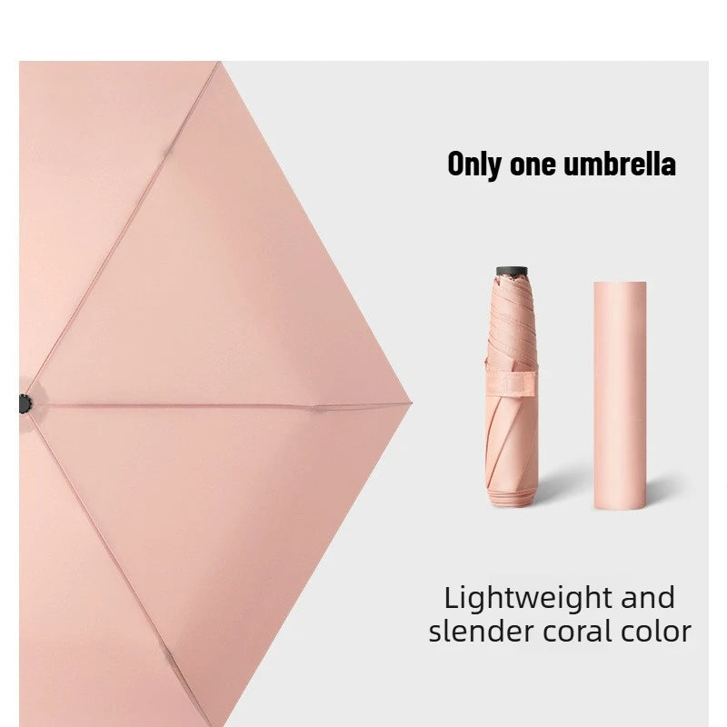 Ultra-light Ultra-fine Carbon Fiber Umbrella Black Sunscreen Sun Rain