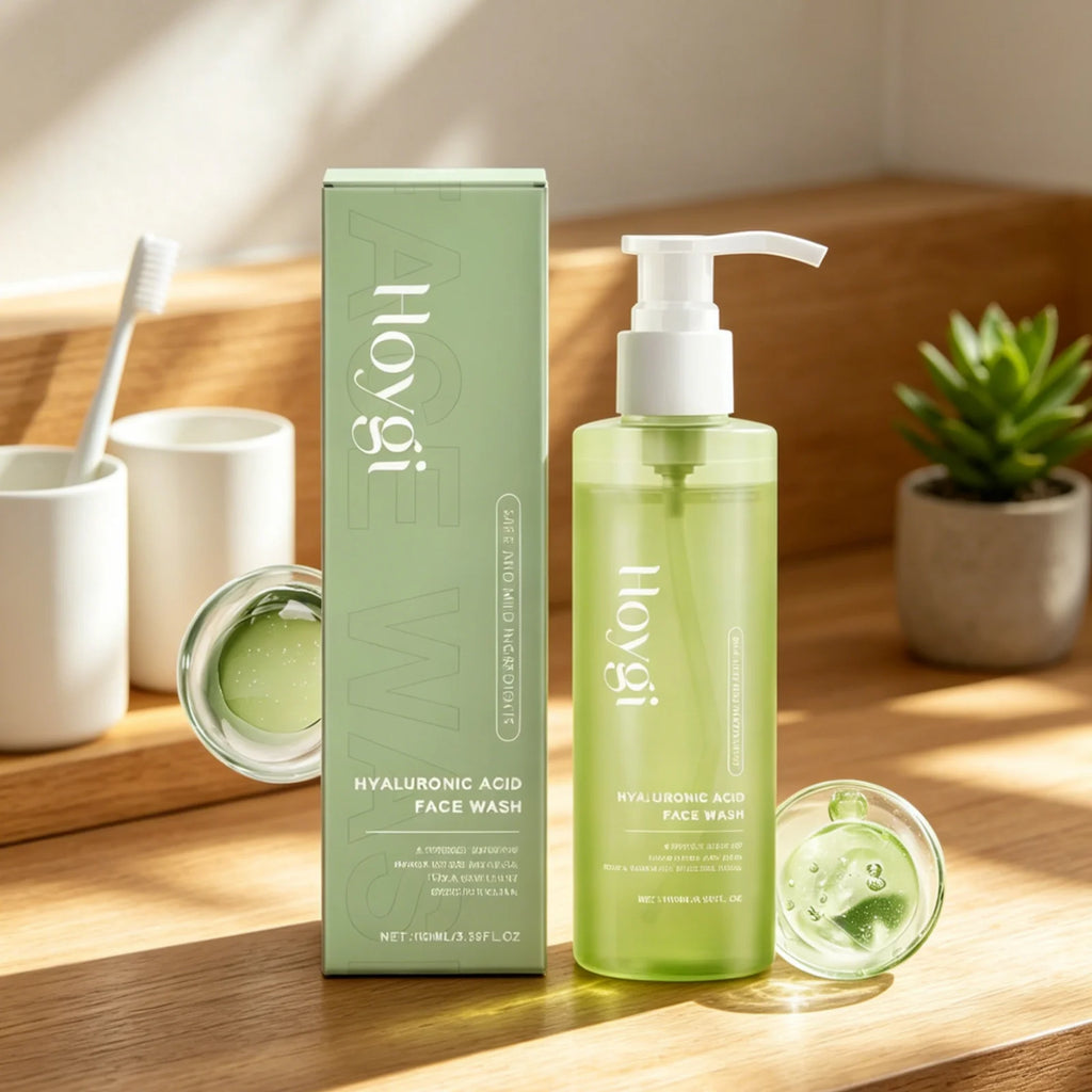 Hoygi Hyaluronic Acid Face Wash Powerful Cleaning Gentle Exfoliation Improve Skin Radiance Moisturizing Refreshing Cleansing Gel Oasis Select