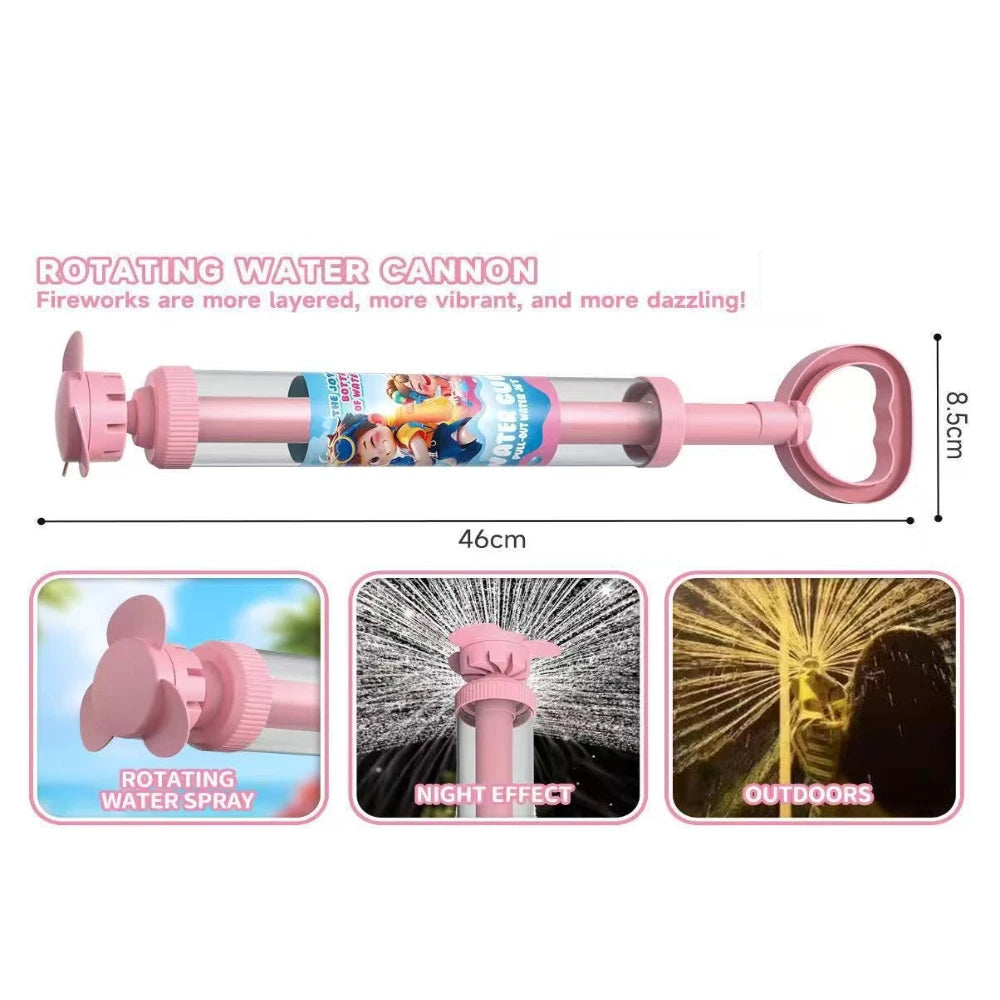 Large Capacity Double Nozzle Water Spray Toy for Kids Water Fight Splash Blaster Pull String Outdoor Summer Beach Play Oasis Select