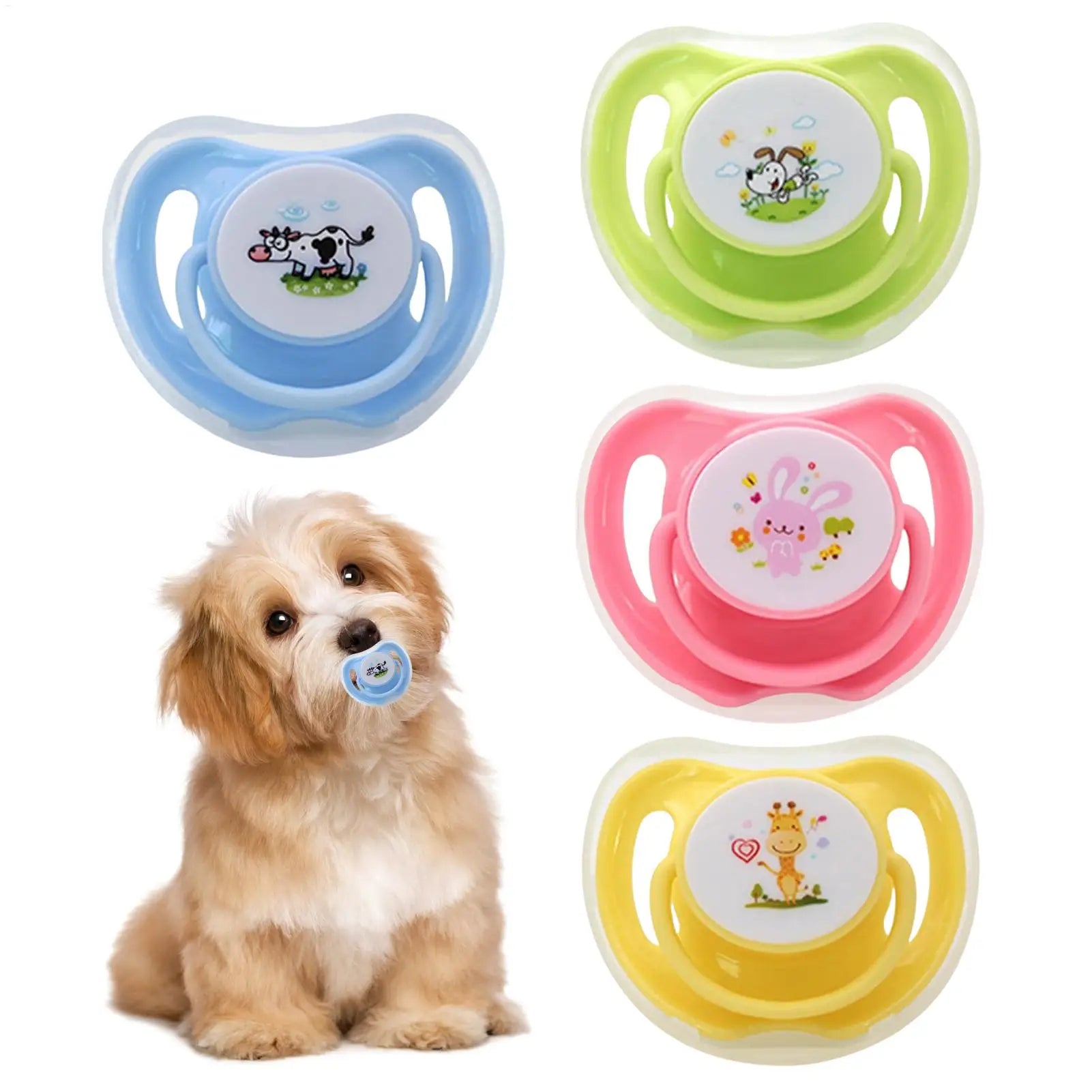Kitten Pacifiers for Suckling Small Cat Dog Pacifiers 4 Pcs Pet Animals Soothing Companion Butterfly-Shaped for Calming Soothing Oasis Select