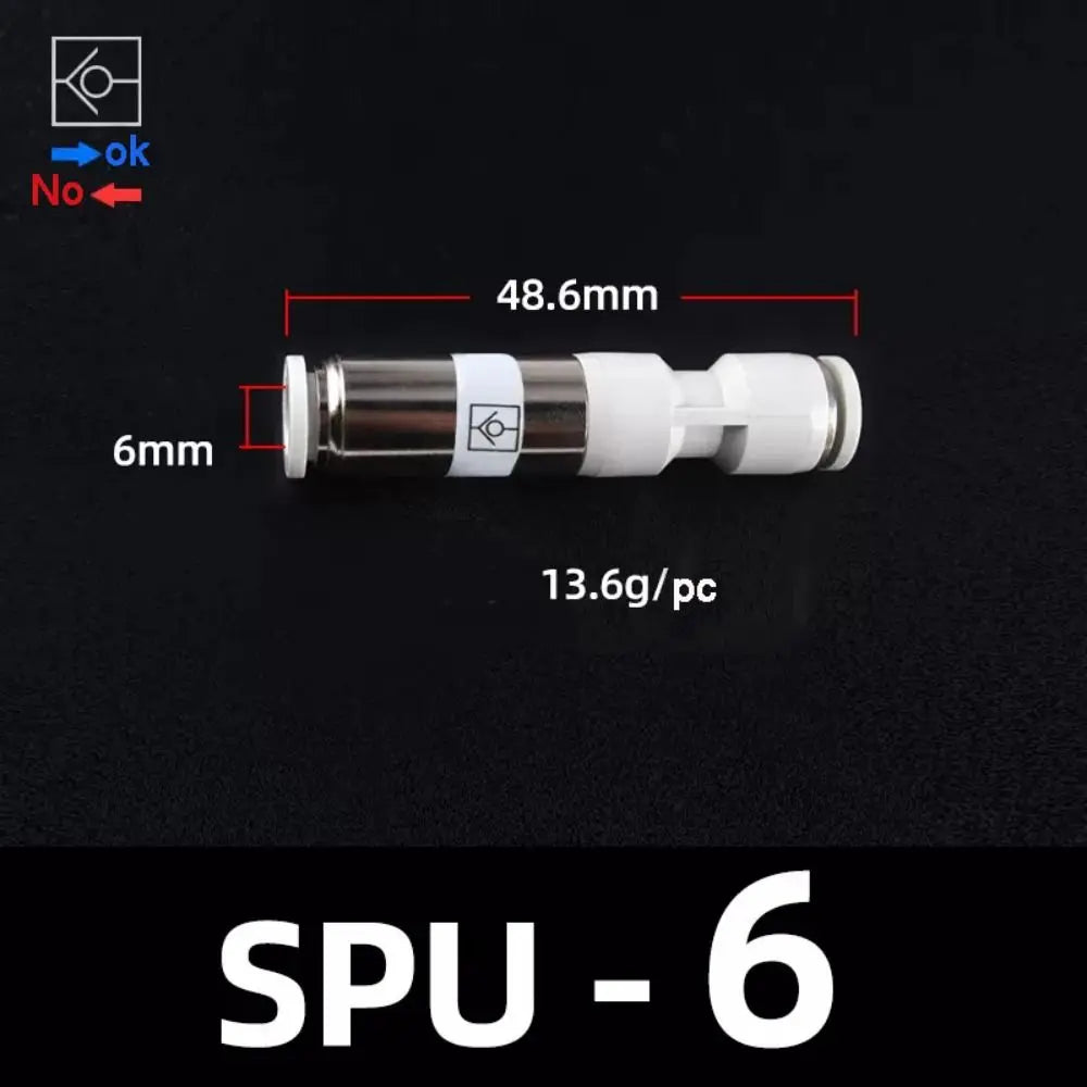 High Quality SPV SPU Pneumatic Pipe Control Valve Non-Reversing 4mm 6mm 8mm Pneumatic Pipe Connector Durable One Way Check Valve Oasis Select SPU 6 Other
