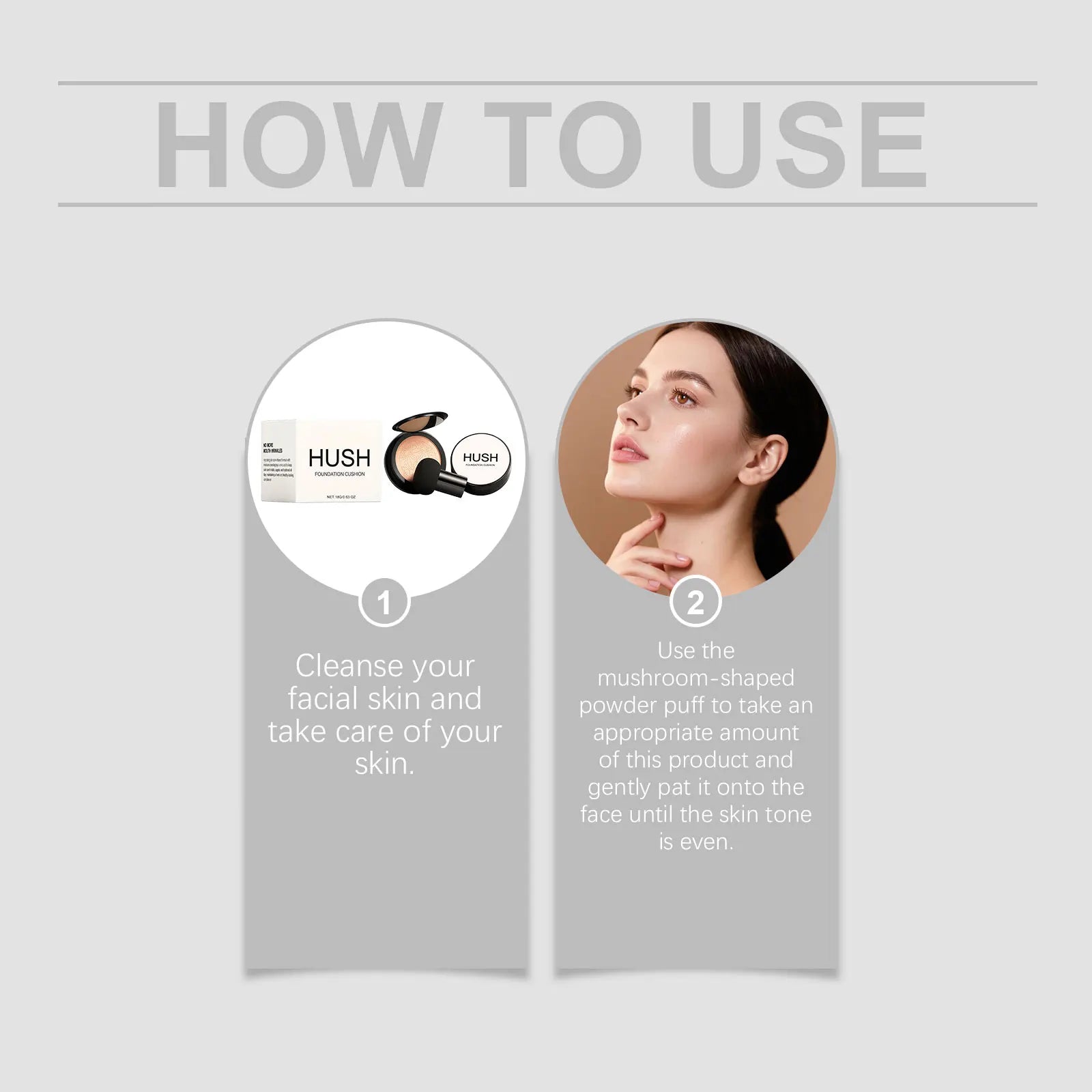 Mushroom Head Air Cushion Longlasting Waterproof Oil Control Moisturizing Concealer Brightening Makeupbase Longwearing Daily 18g Oasis Select