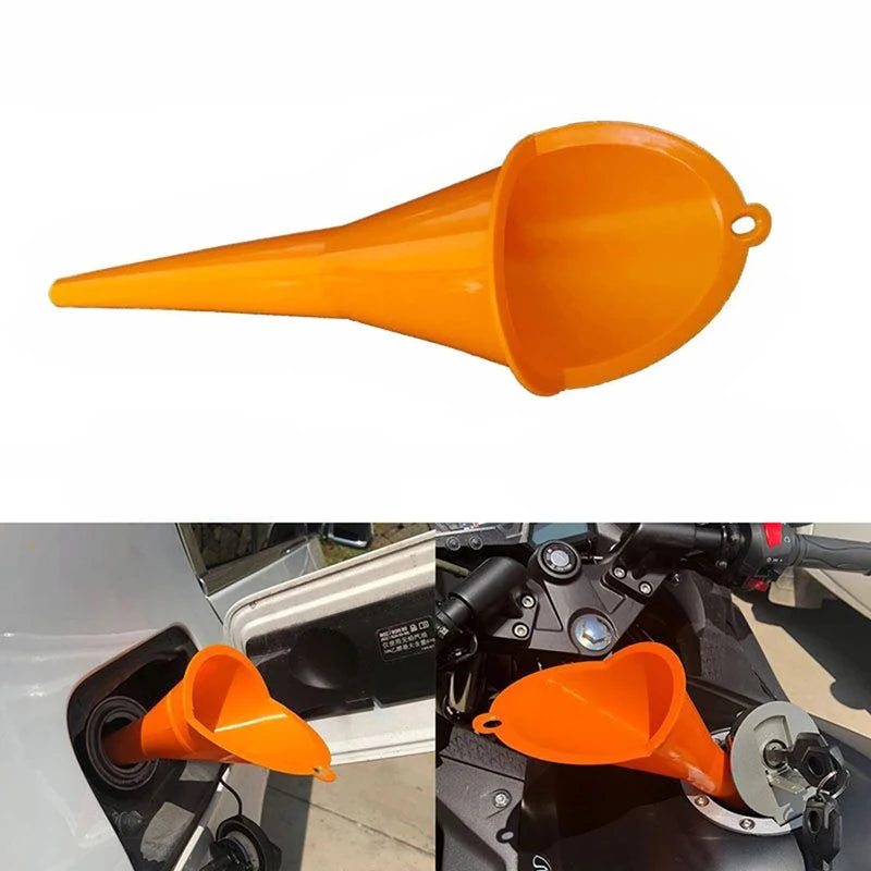 Car Long Stem Funnel Gasoline Oil Fuel Filling Tools Anti-splash Plastic Funnel Motorcycle Refueling Tools Auto Accessories Oasis Select