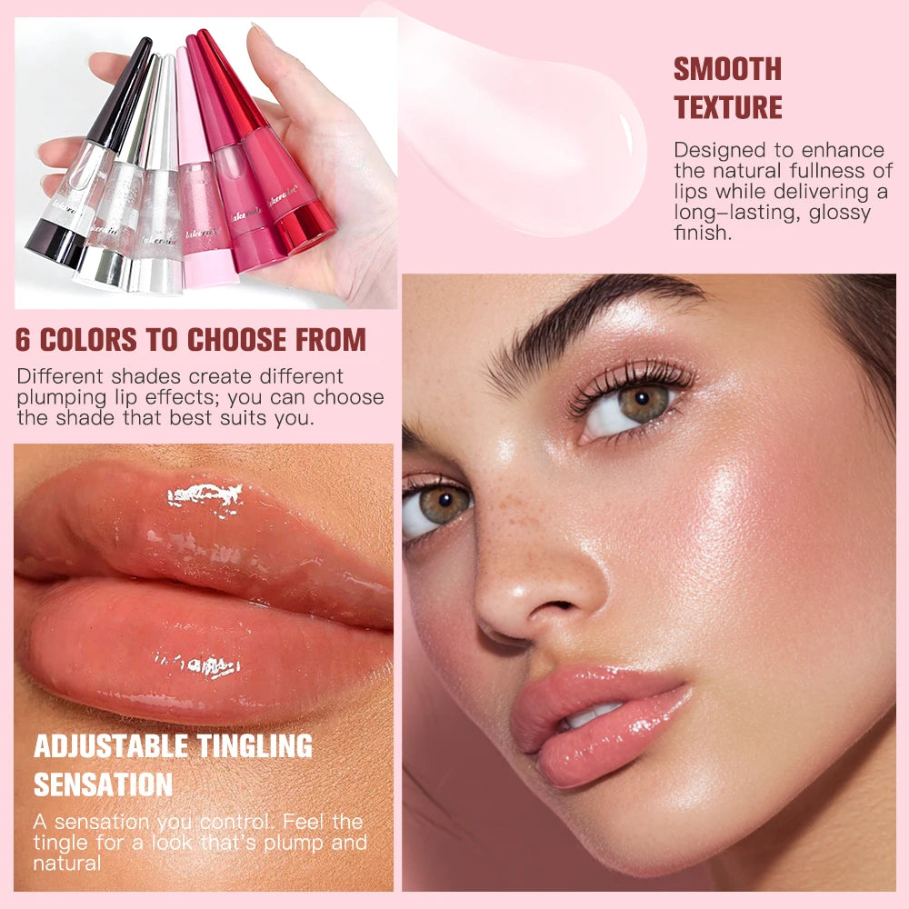 Lip Plumper Transparent Plumping Lip Gloss Reedle Shot Moisturizing Plump Lips Care Brighten Enhance Lip Serum Korean Cosmetics Oasis Select