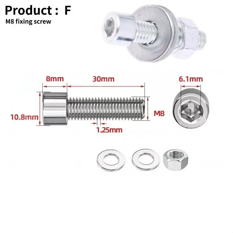 Motorcycle Fixed Brackets and Exhaust Clamps; 1 to 3-Piece Stainless Steel, Z or L Shaped Oasis Select F