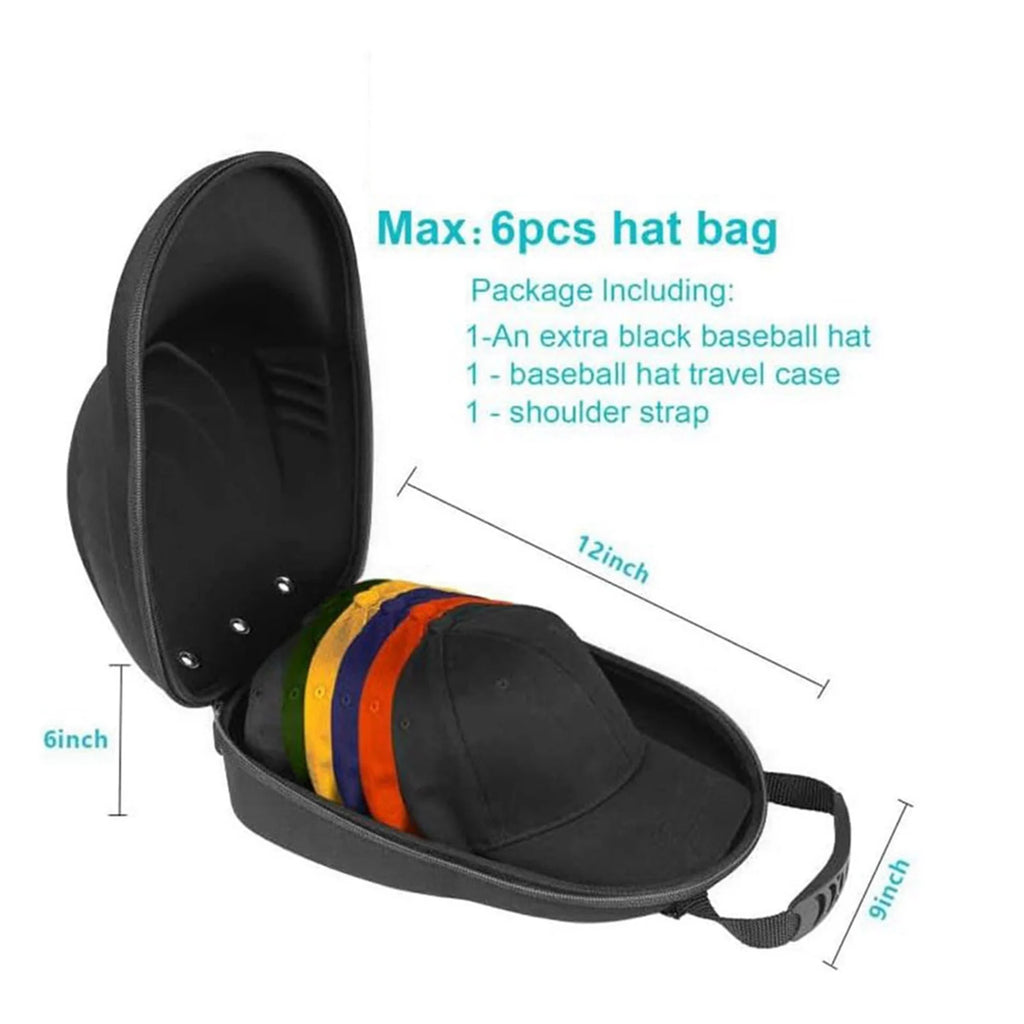 2026-WISH 2X Hard Hat Case For Baseball Caps,Hat Carrier Travel Case And Adjustable Shoulder Strap,Hat Organizer Holder Bag Oasis Select