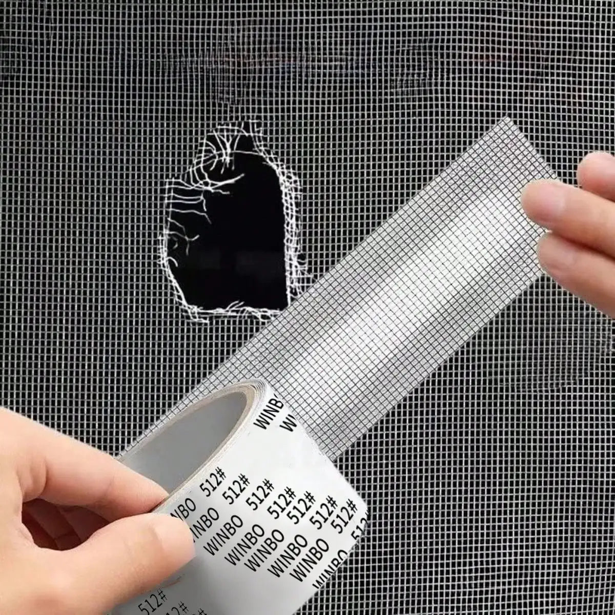5 Pieces Self Adhesive Window Screen Repair Tape Anti Mosquito Net Patch Door Curtain Hole Subsidy Repair Mesh Tape Oasis Select