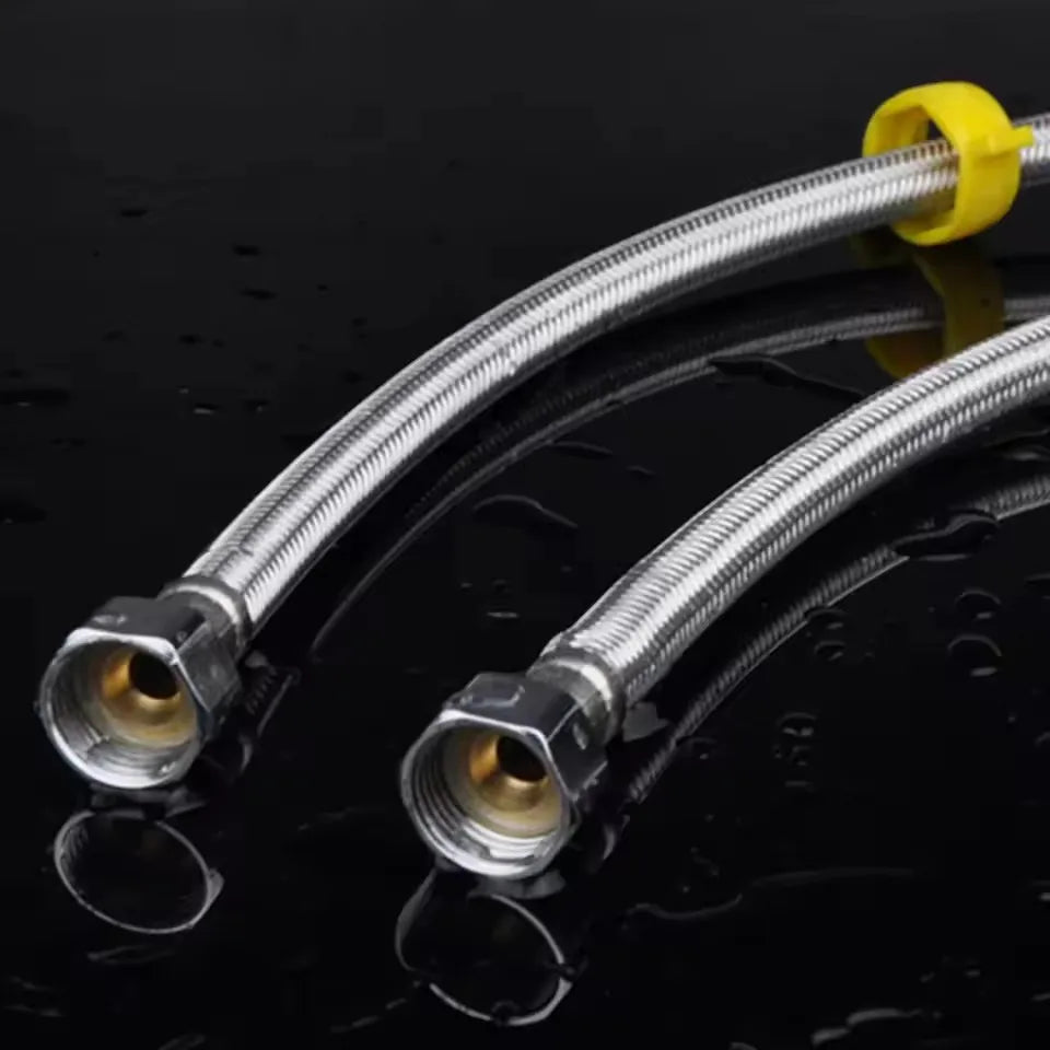 1/2 inch hot and cold water faucet inlet hose 304 stainless steel faucet braided water pipe water heater metal hose Oasis Select