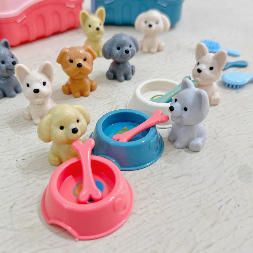 8pcs/set Pretend Play Pet House Playset,Cute Mini Dog House Role Play Vet Clinic Toy for Kid Animal Care,Educational Pretend Toy Oasis Select