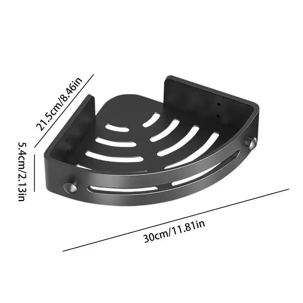 1/2/3Pcs Portable Punch-free Bathroom Shelves Wall-mounted Large Capacity Kitchen Storage Rack Triangle Save Space Shower Shelf Oasis Select