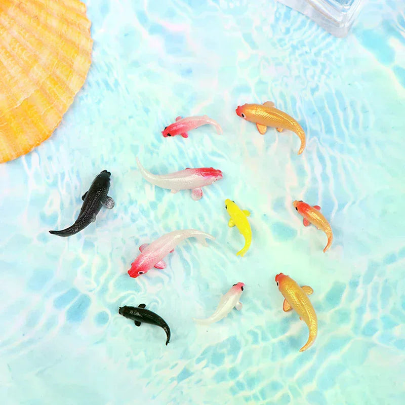 5pcs Dollhouse Miniature Model Fish Carp Simulation Animals For Kids Toys DIY Decorative Goldfish Figurines Home Decor Oasis Select