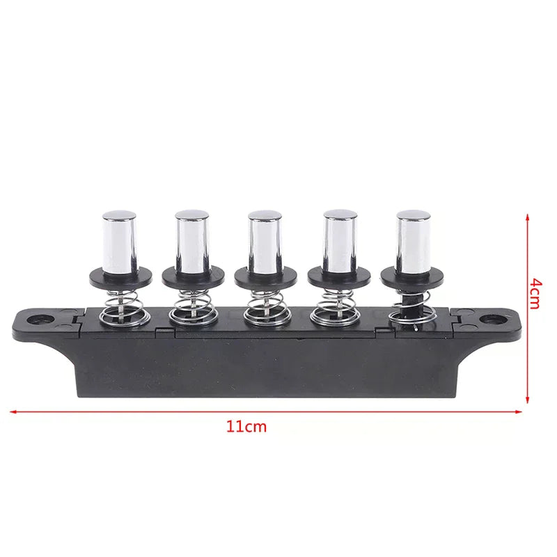 Silver Five-Position Plug-In Button Switch for Range Hood - Kitchen Appliance Control Panel Oasis Select