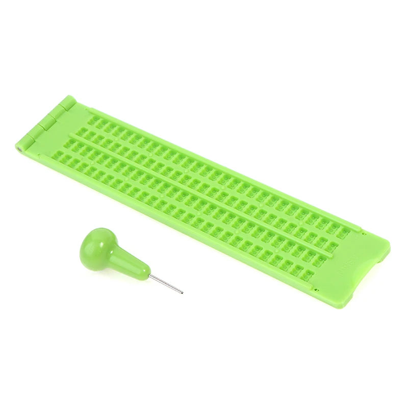 New Sale Plastic Braille Writing Slate School Portable Practical With Stylus Practice Oasis Select