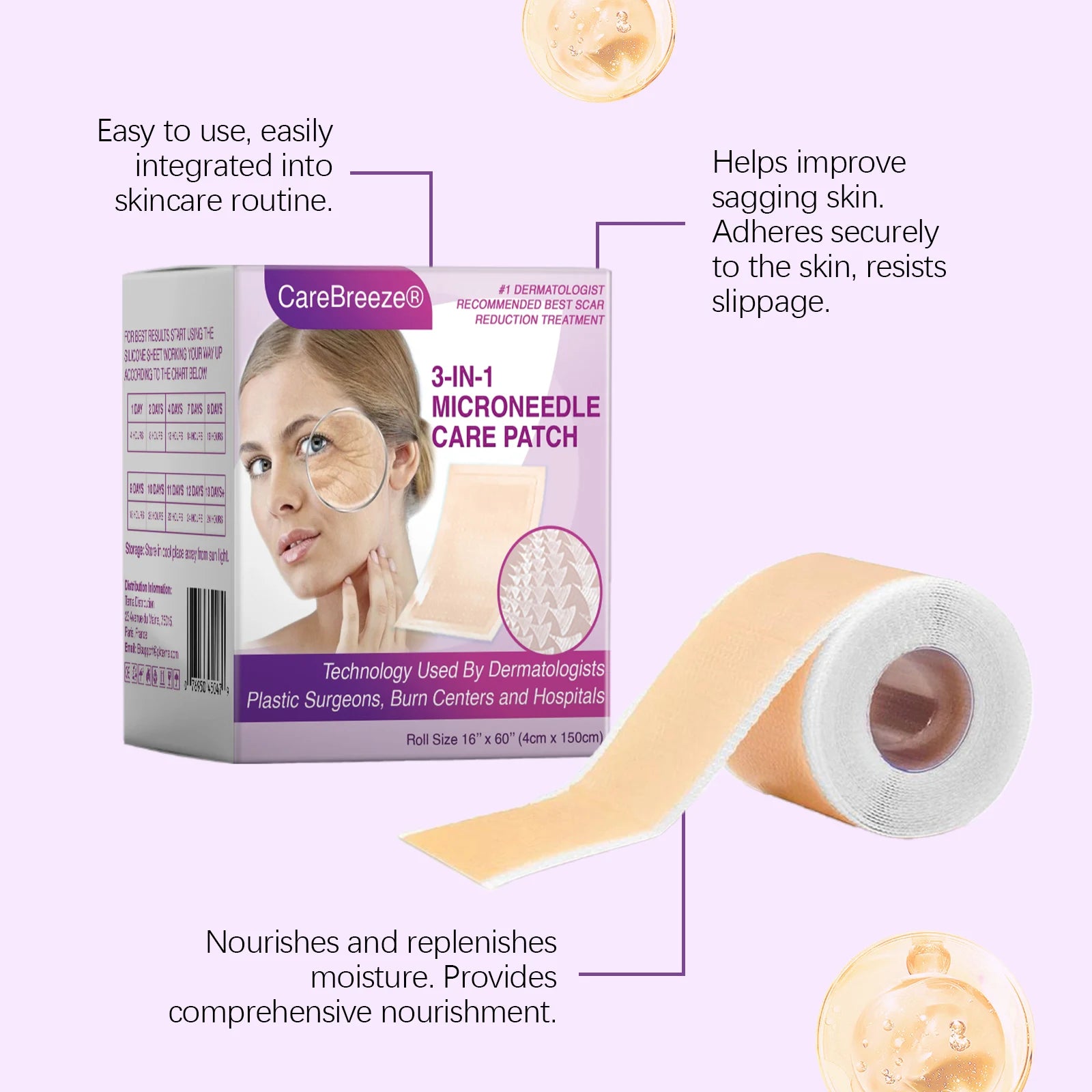 Moisturizing Skin Care Patch – Breathable Daily Hydration Skin Care Patch Oasis Select